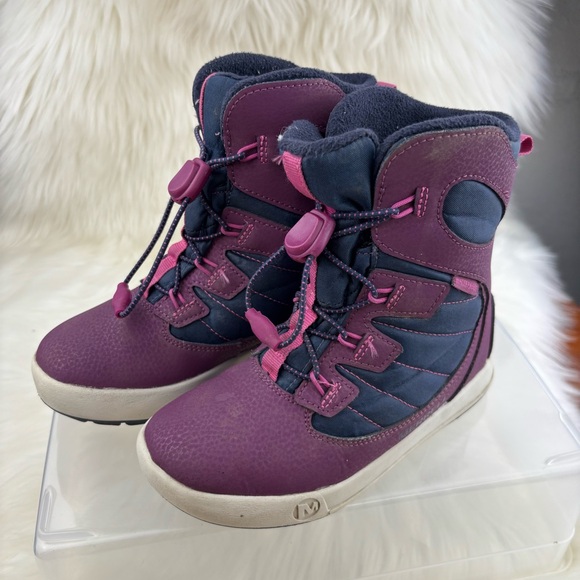 Merrell Kids' Boots in Purple and Navy - Picture 5 of 9